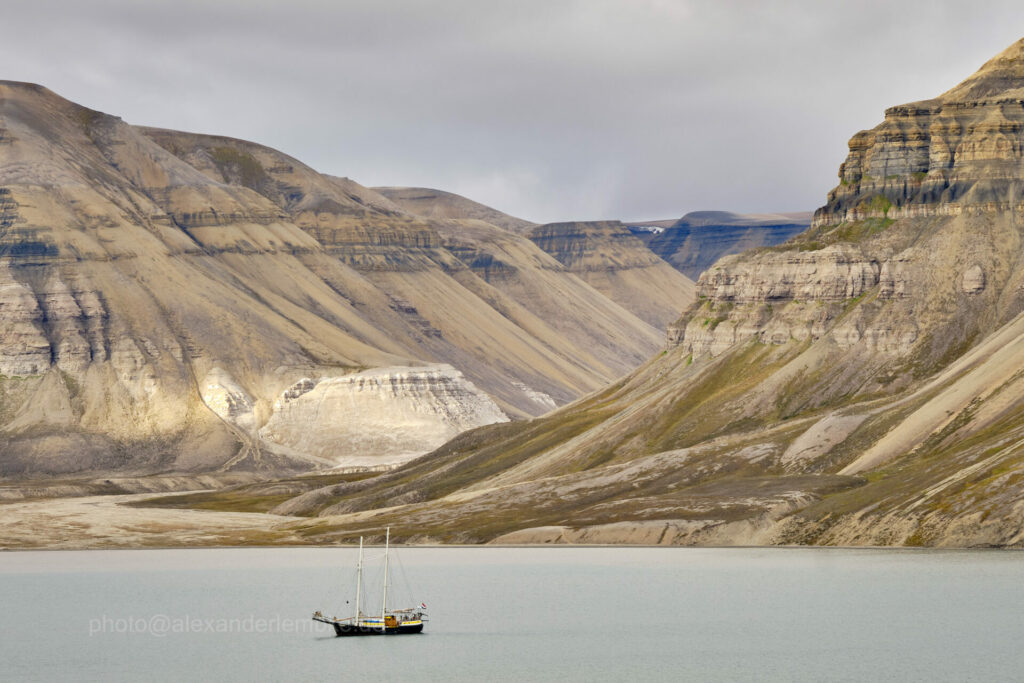 Meander, Spitzbergen, Svalbard, Arktis